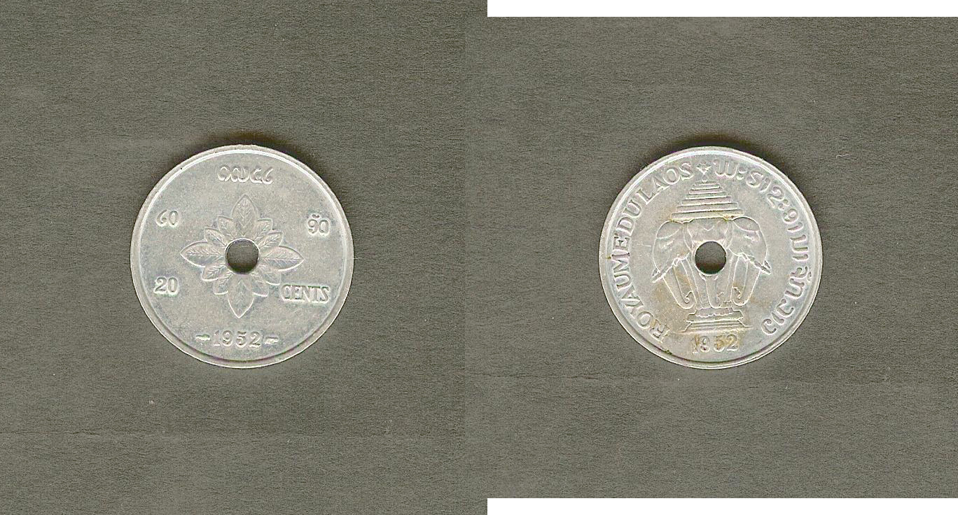 Laos 20 cents 1952 gEF